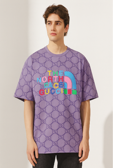 Purple Gucci x North Face Graphic T-Shirt