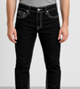 Black Slim Fit Jeans with Contrast Stitching
