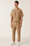 Beige Ribbed Co-ord Set