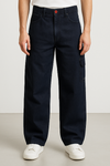 Wide-Leg Dark Denim Jeans