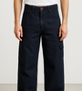 Wide-Leg Dark Denim Jeans