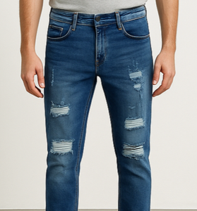 Light Blue Distressed Skinny Jeans