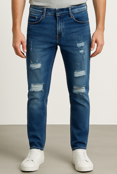 Light Blue Distressed Skinny Jeans