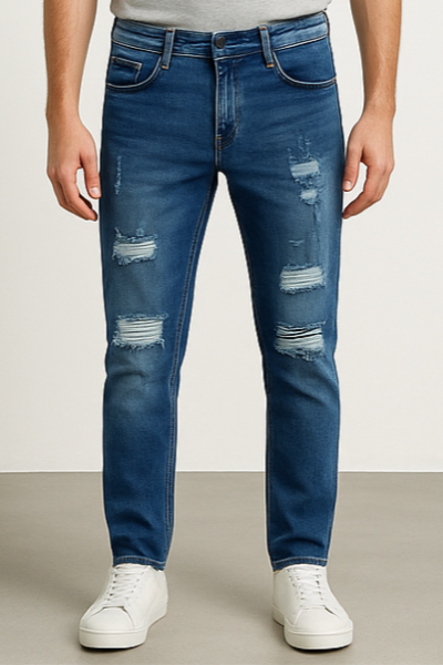 Light Blue Distressed Skinny Jeans
