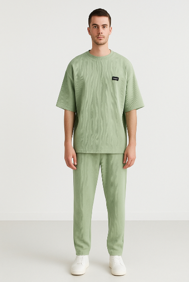 Sage Green Ribbed Co-ord Set