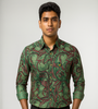 Green Paisley Print Shirt