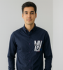 Navy Blue Graphic Detail Shirt