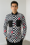 Checkered Graphic Print Shirt