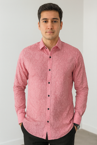 Pink Paisley Print Shirt