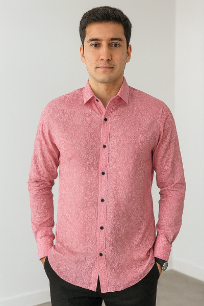 Pink Paisley Print Shirt