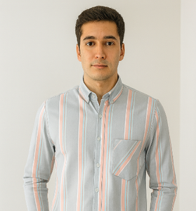 Grey &amp; Pastel Striped Shirt