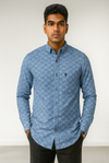 Blue Micro Print Shirt