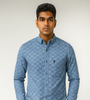 Blue Micro Print Shirt