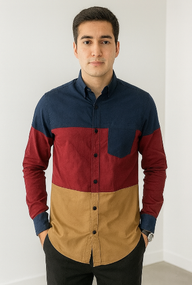 Colorblock Tricolor Shirt
