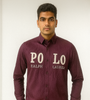 Burgundy Polo Embroidered Shirt