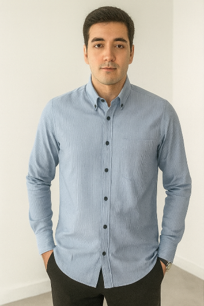 Classic Light Blue Button-Down Shirt