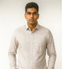 Beige Printed Subtle Pattern Shirt