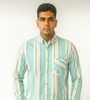 Aqua Green Striped Shirt