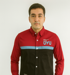 Red &amp; Black Panel Colorblock Shirt