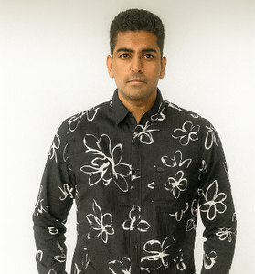 Black Floral Printed Shirt