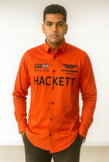 Orange Hackett Racing Shirt