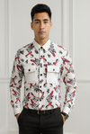 White &amp; Red Looney Tunes Print Shirt
