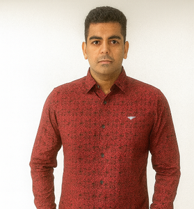 Red Printed Shirt