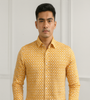 Yellow Geometric Print Shirt