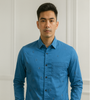 Blue Micro Embroidered Shirt