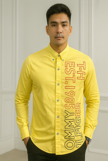 Yellow Branded Graphic Shirt