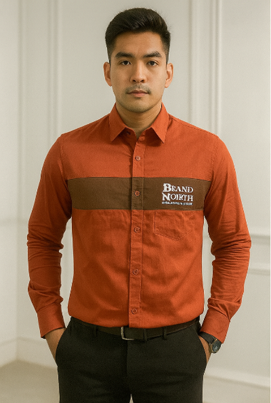 Rust Brown Logo Shirt