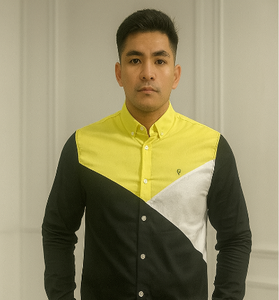 Color-Block Yellow &amp; Black Shirt