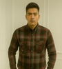 Dark Maroon &amp; Black Plaid Shirt