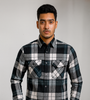 Black &amp; White Checked Casual Shirt