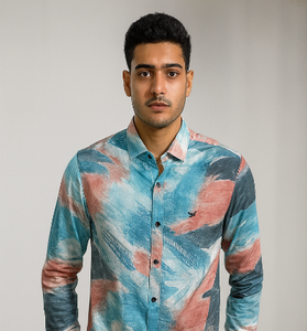 Multicolor Artistic Print Shirt
