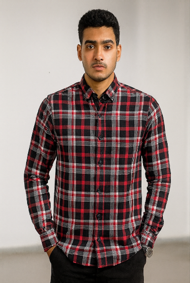 Red &amp; Black Tartan Shirt