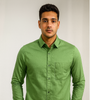 Green Solid Formal Shirt