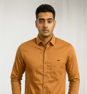 Mustard Solid Casual Shirt