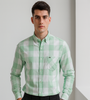 Mint Green &amp; White Checked Shirt