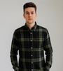 Black &amp; Olive Green Checkered Shirt