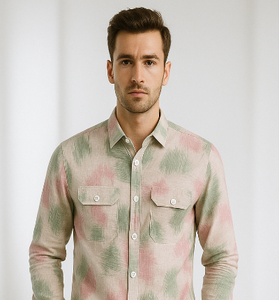 Pastel Tie-Dye Check Shirt