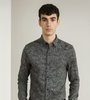 Black Floral Pattern Shirt