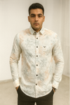 Pastel White &amp; Beige Monogram Shirt