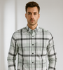 Grey &amp; White Bold Checkered Shirt
