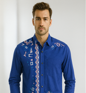 Royal Blue Graphic Shirt