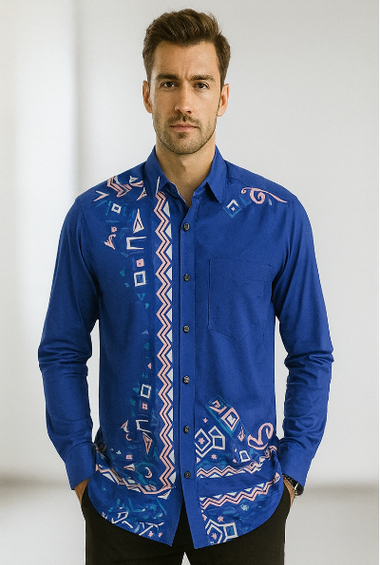 Royal Blue Graphic Shirt