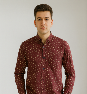 Maroon Printed Shirt