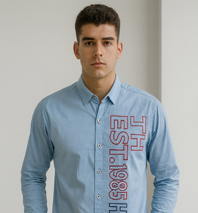 Sky Blue Branded Shirt