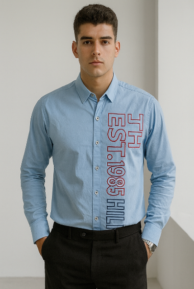 Sky Blue Branded Shirt