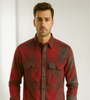 Red &amp; Grey Checkered Flannel Shirt